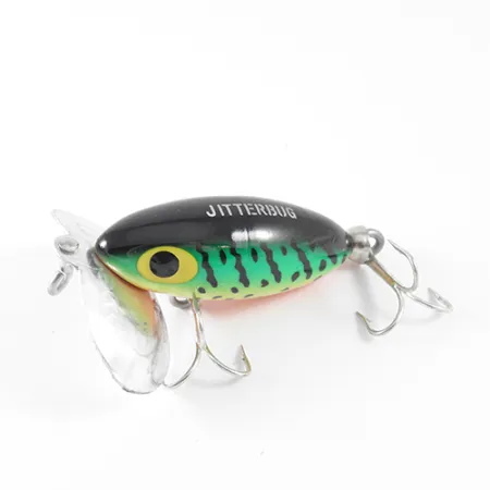 Fred Arbogast Jitterbug Ytbeten, Fire Tiger, 7g, Metallsked, #1570