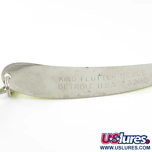 King Flutter Devle 3200 Trollingsked, Fluorgul, 9g, Nickel, #1591