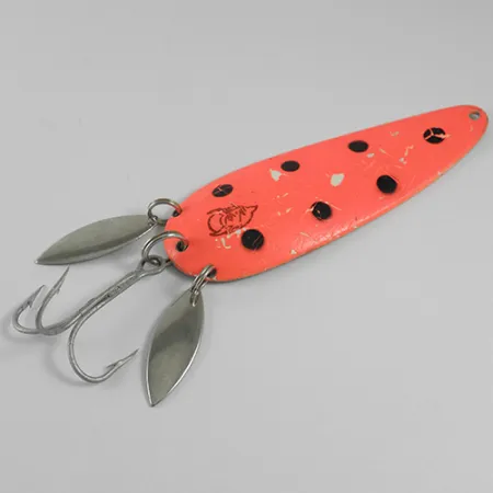 Eppinger Dardevle Klicker Skeddrag, Fluo Orange/Nickel, 28g, Dubbla Blad, #1599