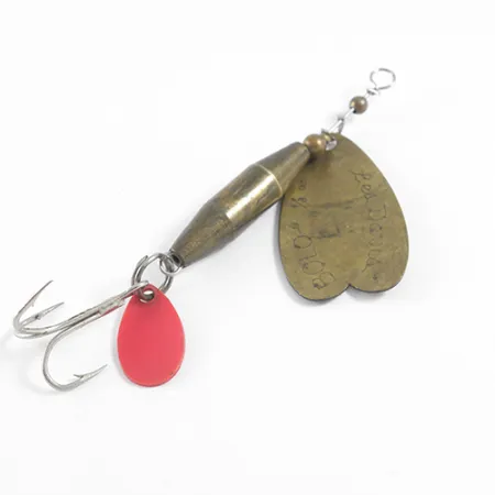 Luhr Jensen Les Davis Bolo Spinnare, Mässing / Orange, 10g, #1608