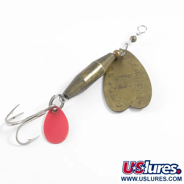 Luhr Jensen Les Davis Bolo Spinnare, Mässing / Orange, 10g, #1608