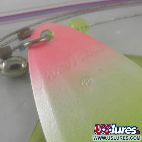 Luhr Jensen Les Davis Lake Troll Släpskedar, Fluo Grön/Rosa, 28g, #1711