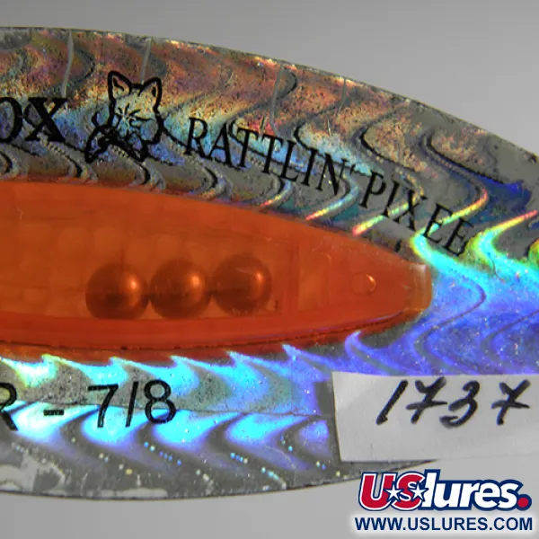 Blue Fox Rattlin Pixee Skeddrag, Rainbow/Fluor. Orange, 25g, #1737
