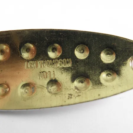 Len Thompson #11 Skeddrag, Röd/Vit/Mässing, 14g, Gropar, #1747