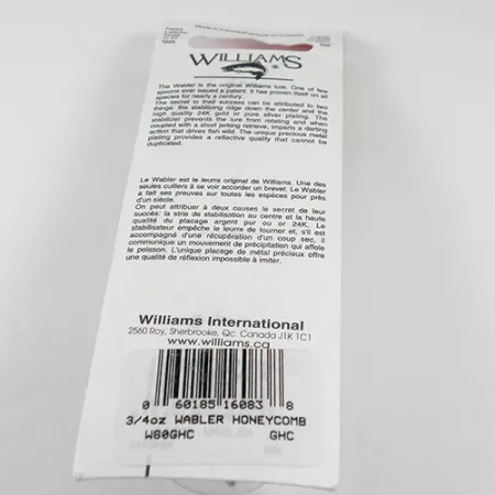 Williams Wabler W60 Skeddrag, Guld (Pläterat), 21g, Bikakemönster, #1763