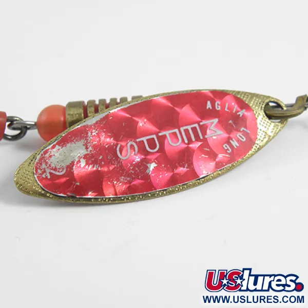 Mepps Aglia Long 2 Rainbo Spinnare, Röd/Mässing, 7,4g, Rainbo, #1786