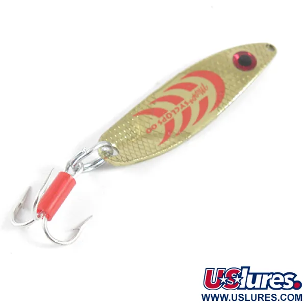 Mepps Syclops 00 Skeddrag, Guld / Röd, 3,5 g, S-form, #1790