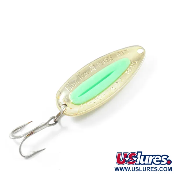Blue Fox Pixee Skeddrag, Gold / Fluorescent Green, 14g, #1800