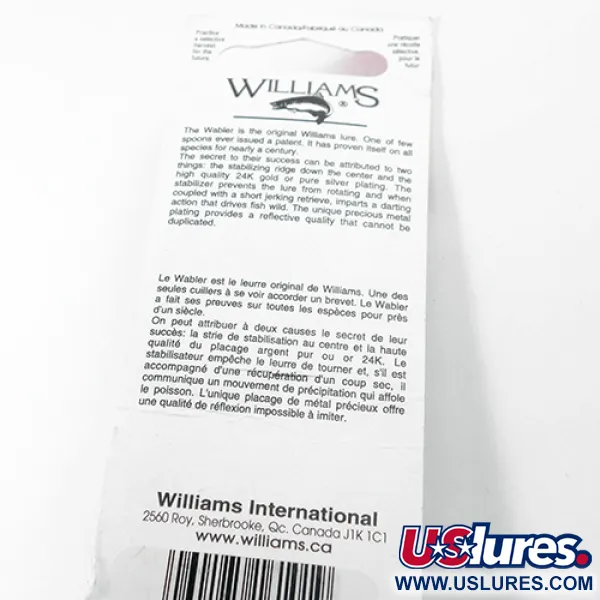 Williams Wabler W60 Skeddrag, Silver / Brun, 21g, Silverpläterat, #1804
