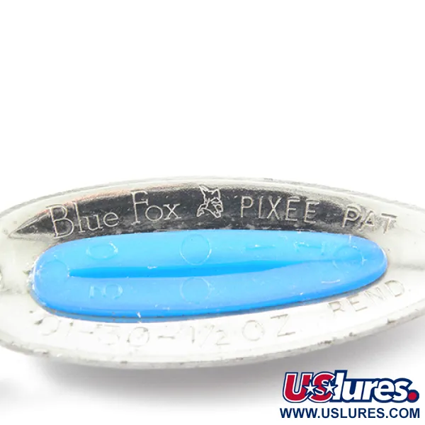 Blue Fox Pixee Skeddrag, Nickel / Blå, 14g, Hamrad Finish, #1858