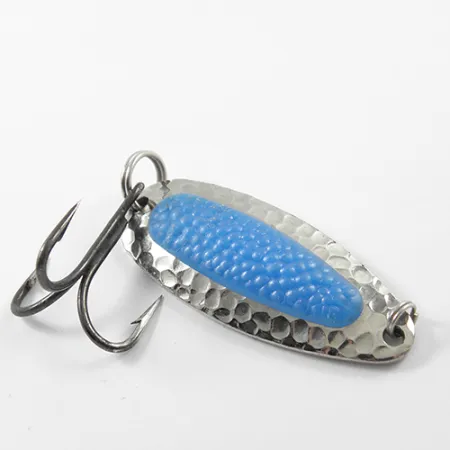 Blue Fox Pixee Skeddrag, Nickel / Blå, 14g, Hamrad Finish, #1858