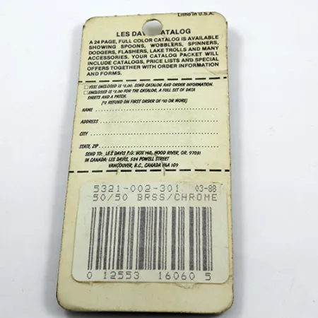 Les Davis Canadian Wonder Skeddrag, Nickel/Guld, 7g, 50/50 Finish, #1884