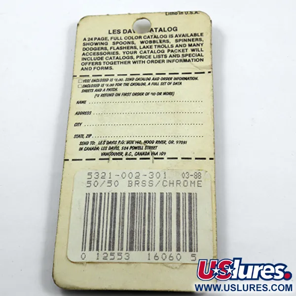 Les Davis Canadian Wonder Skeddrag, Nickel/Guld, 7g, 50/50 Finish, #1884