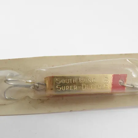 South Bend Super-Duper 501 Skeddrag, Guld/Röd, 2.3g, Vintage, #1889