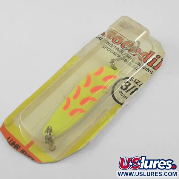 Luhr Jensen Krocodile Die #3 Skeddrag, Lysgul, 10,6g, Vintage, #1890