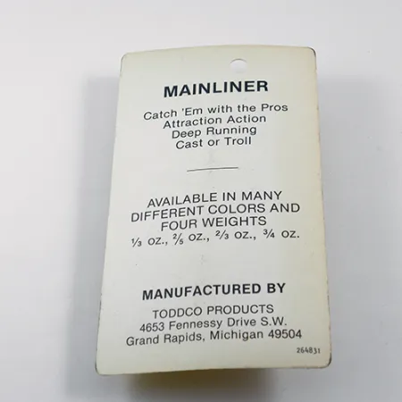 TODDCO Mainliner Skeddrag, Glow, 11g, Djuptgående, #1892