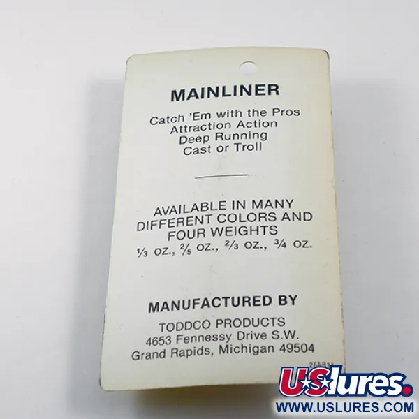 TODDCO Mainliner Skeddrag, Glow, 11g, Djuptgående, #1892