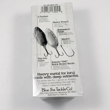 Blue Fox Pixee Skeddrag, Nickel / Grön, 14g, Hamrad Finish, #1940