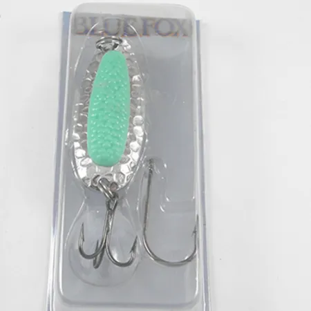 Blue Fox Pixee Skeddrag, Nickel / Grön, 14g, Hamrad Finish, #1940