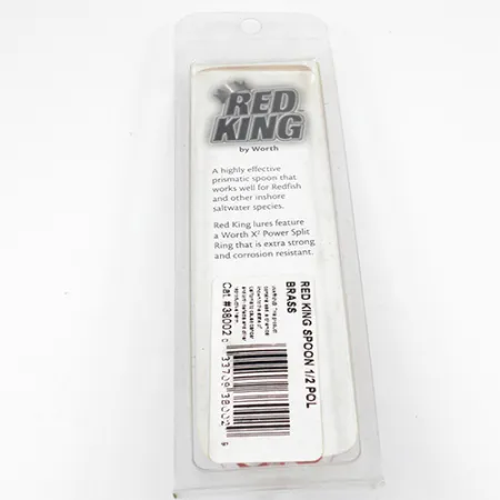Worth Red King Spoon Skeddrag, Hamrad mässing, 17g, Saltvatten, #1941