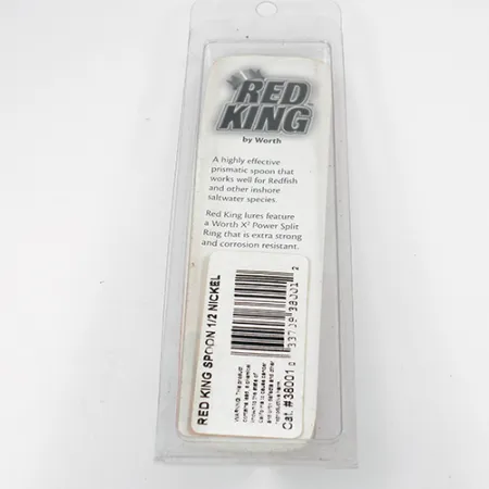 Worth Red King Spoon Skeddrag, Hamrad nickel, 17g, USA, #1943