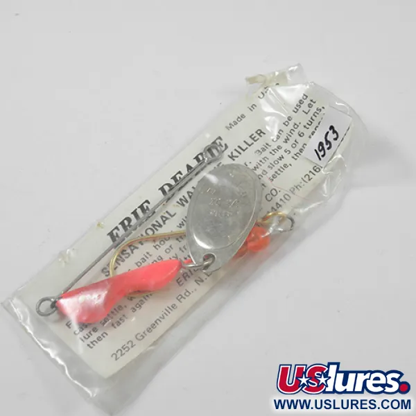 Erie Dearie Walleye Killer Spinnare, Nickel/Röd, 9g, #1953