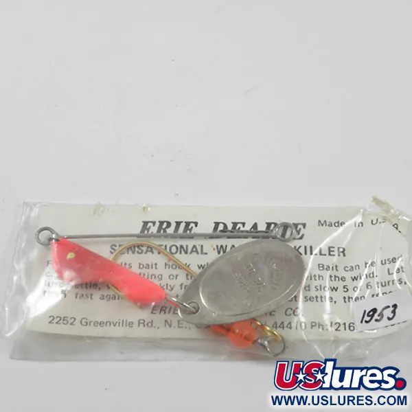 Erie Dearie Walleye Killer Spinnare, Nickel/Röd, 9g, #1953