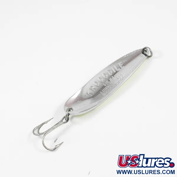 Luhr Jensen Krocodile Die #4 Skeddrag, Gul/Grön/Nickel, 14g, #1983