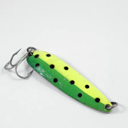 Luhr Jensen Krocodile Die #4 Skeddrag, Gul/Grön/Nickel, 14g, #1983