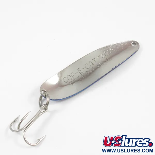 Dardevle Cop-E-Cat 7400 Skeddrag, Nickel / Blå, 14g, Eppinger, #1985