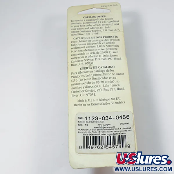 Luhr Jensen Lil' Kroc (Krocodile Stubby) Skeddrag, Nickel/Blå, 21g, #1998