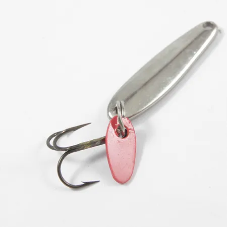 Bay de Noc Swedish Pimple Vertikalpirk, Nickel, 2g, Vit Inlägg, #2040