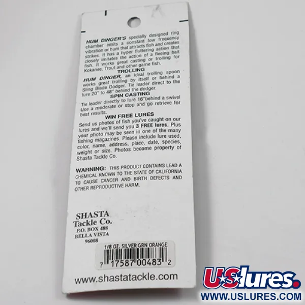 Shasta Humdinger Skeddrag, Röd/Brun Metal, 3.5g, Vibration, #2048