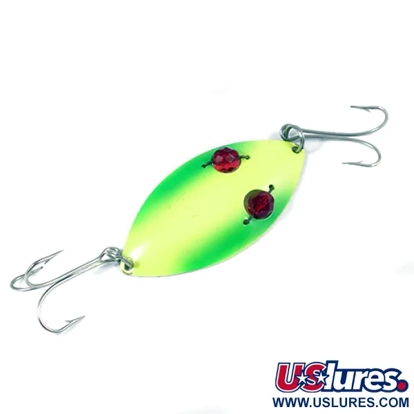 Eppinger Red Eye Wiggler Skeddrag, Gul-Grön/Nickel, 25g, #2065