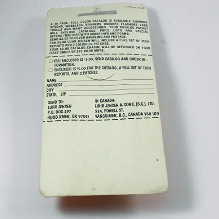 Luhr Jensen TEE Spoon Skeddrag, Nickel / Röd, 7g, Vintage, #2078