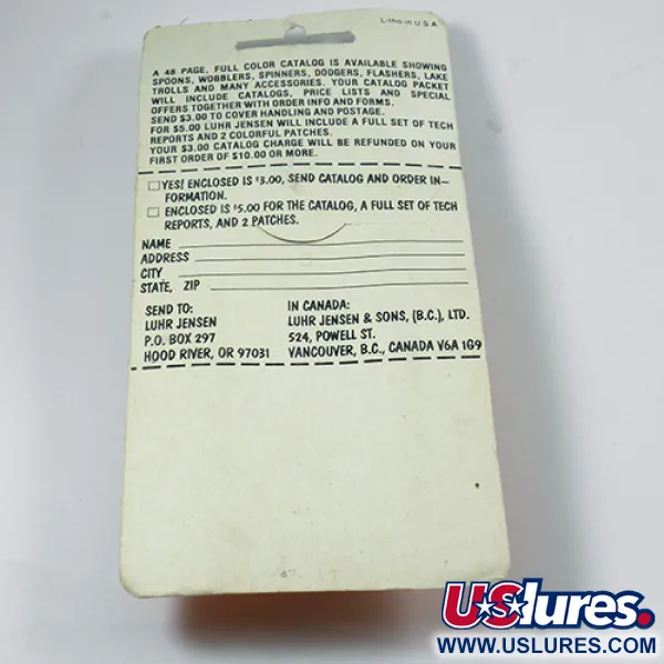 Luhr Jensen TEE Spoon Skeddrag, Nickel / Röd, 7g, Vintage, #2078