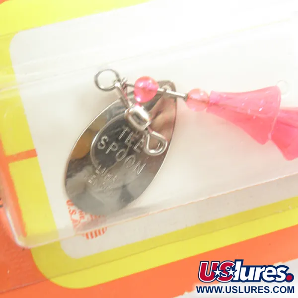 Luhr Jensen TEE Spoon Skeddrag, Nickel / Röd, 7g, Vintage, #2078