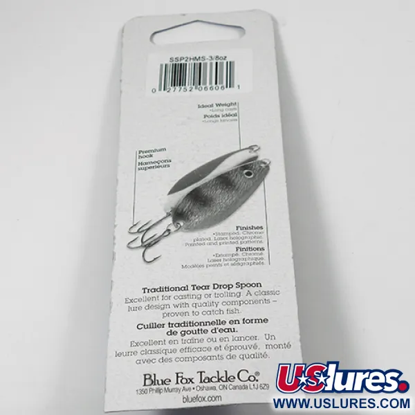 Blue Fox Strobe Tear Drop Skeddrag, Hamrad nickel, 11g, #2079