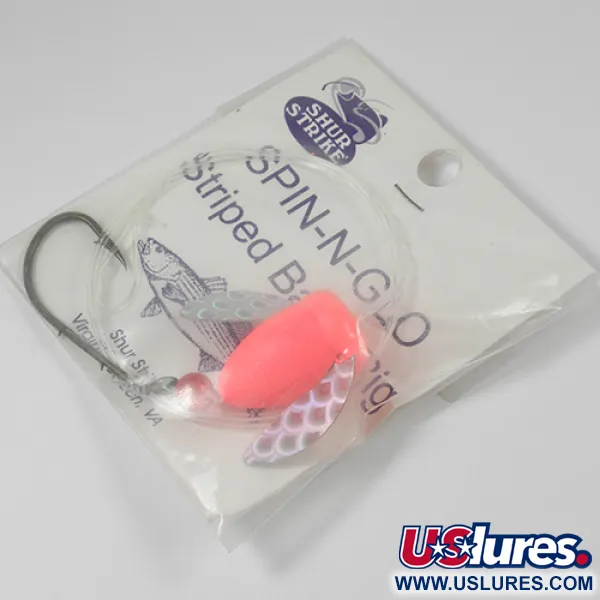 Shur Strike Spin-n-Glo Rig, Rosa, 7g, Silvervingar, #2102