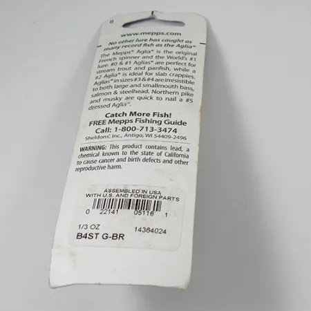 Mepps Aglia 4 dressed Spinnare, Mässing, 10g, Ekorrsvans, #2105