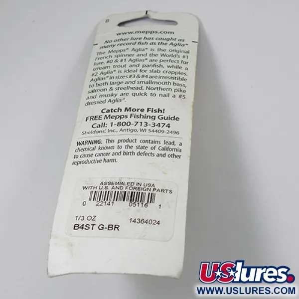 Mepps Aglia 4 dressed Spinnare, Mässing, 10g, Ekorrsvans, #2105