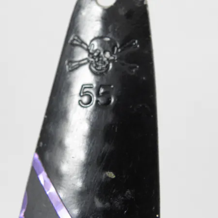 Calcutta 55 Trollingdrag, Svart/Vit/Lila, 12g, Hamrad yta, #2125