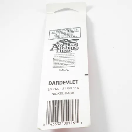 Eppinger Dardevle Dardevlet Skeddrag, Röd/Vit, 21g, nickelrygg, #2132