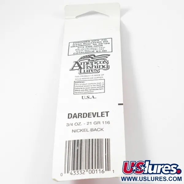 Eppinger Dardevle Dardevlet Skeddrag, Röd/Vit, 21g, nickelrygg, #2132