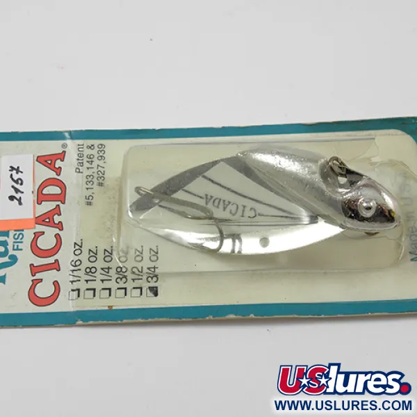 Reef Runner Cicada Bladbete, Nickel, 21g, Vintage USA, #2157
