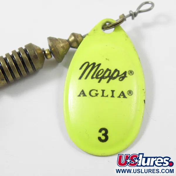 Mepps Aglia 3 Spinnare, Fluorescerande Gul, 7.3g, Bucktail, #2170