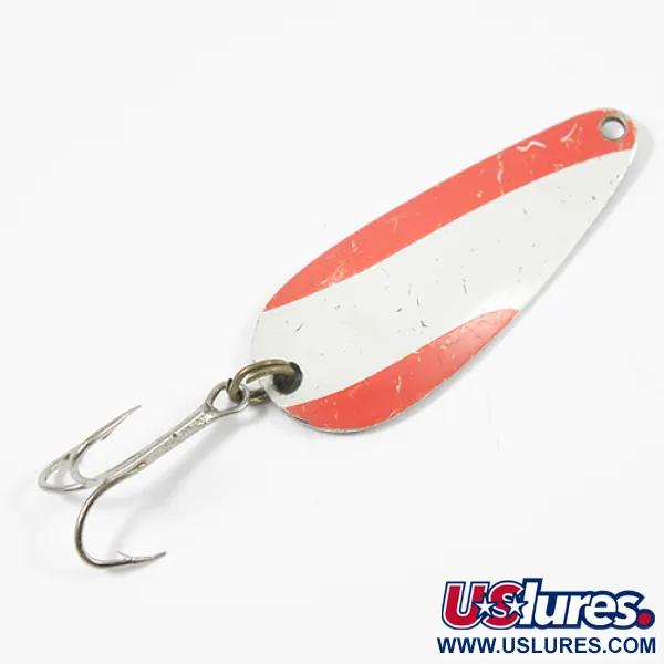 Nebco FlashBait 266 Skeddrag, Röd / Vit / Nickel, 10g, Vintage, #2182