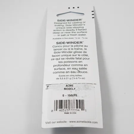 Acme Side-winder Skeddrag, Regnbåge, 5.7g, Kastfiske, #2221