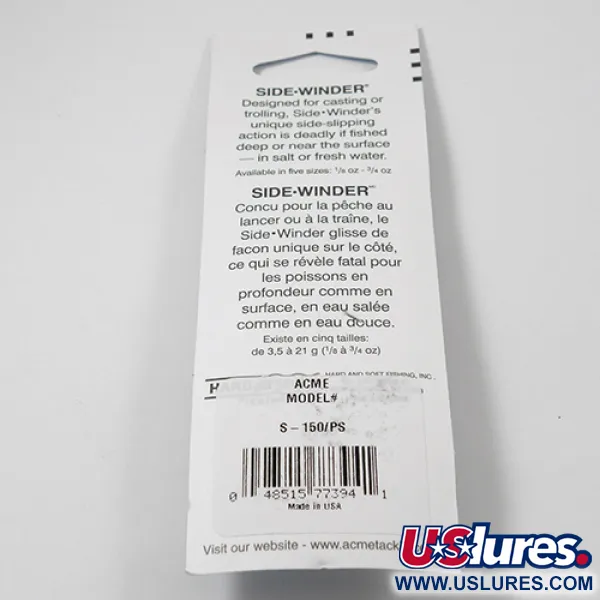 Acme Side-winder Skeddrag, Regnbåge, 5.7g, Kastfiske, #2221