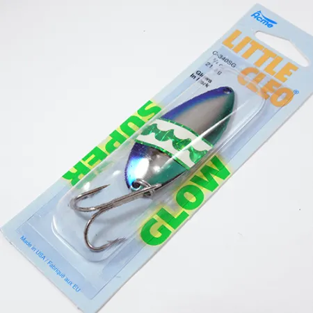 Acme Little Cleo Glow Skeddrag, Blå-Grön, 21g, Självlysande, #C340TSG/BGD